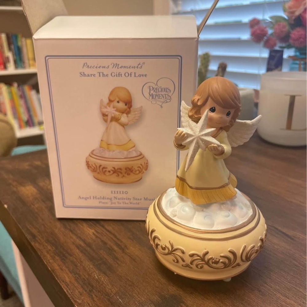 Precious Moments Angel Figurine - Cream and Brown